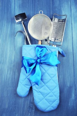 Potholder farklı mutfak gereçleri