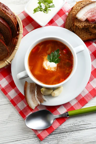 Ukrainische Rote-Bete-Suppe — Stockfoto