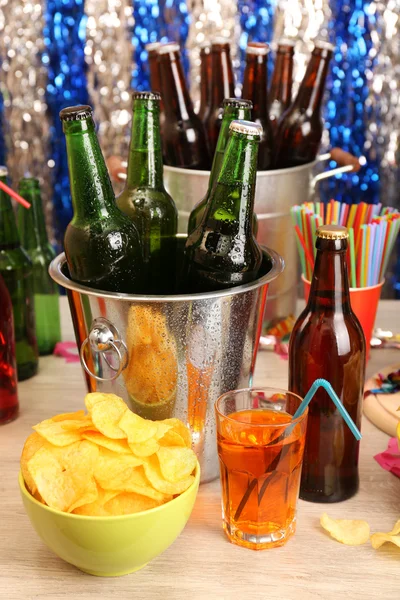 파티 음료 준비 테이블 — 스톡 사진