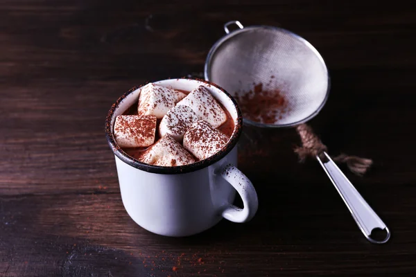 Mug of cocoa with marshmallows — Stock Photo, Image