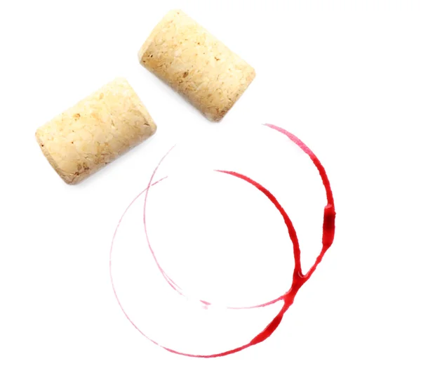 Şarap lekeleri ve mantarlar — Stok fotoğraf