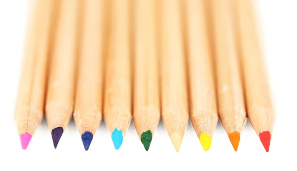Trä färgglada pennor — Stockfoto