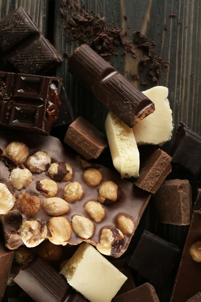 Sada Čokoláda s lískovým oříškem — Stock fotografie