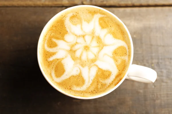 Kopp kaffe latte konst — Stockfoto