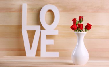 Dekoratif harf kelime aşk şekillendirme