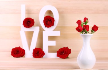 Dekoratif harf kelime aşk şekillendirme