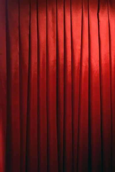 赤カーテンのクローズ アップ — ストック写真