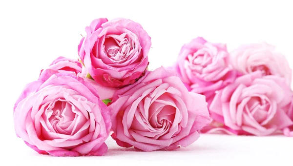 Bouquet of beautiful fresh roses isolated on white — Stock Photo, Image