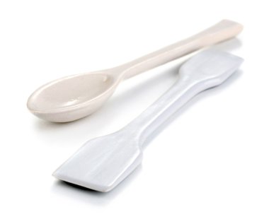 Beyaz izole laboratuvar spatula