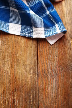 Peçete ahşap arka plan üzerinde