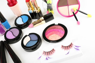 Beyaz izole farklı kozmetik