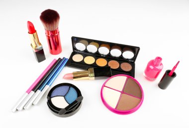 Beyaz izole farklı kozmetik