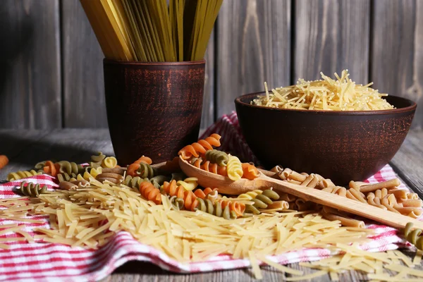 Farklı türde makarna. — Stok fotoğraf