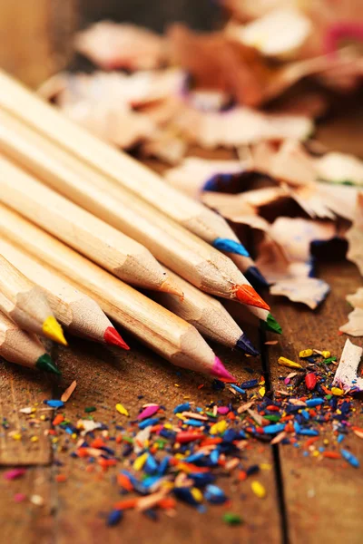 Wooden colorful pencils — Stock Photo, Image