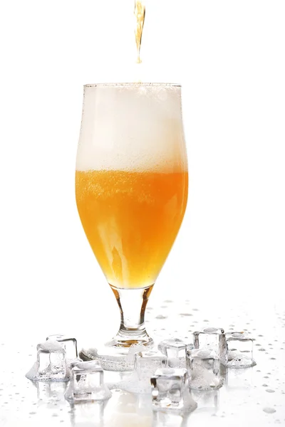 Fehér alapon izolált üveg sör — Stock Fotó