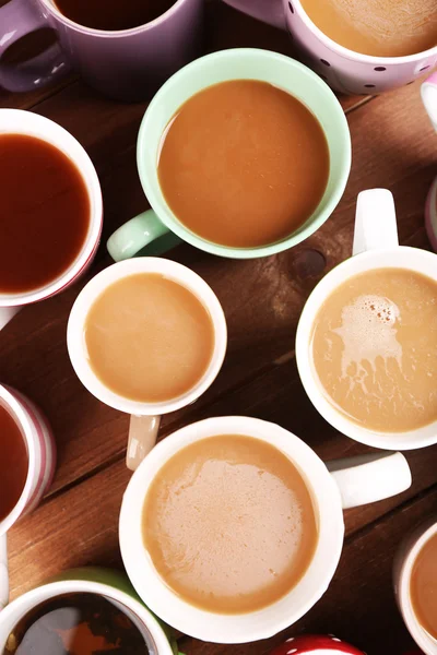 Cups of cappuccino, closeup — Stock Photo, Image