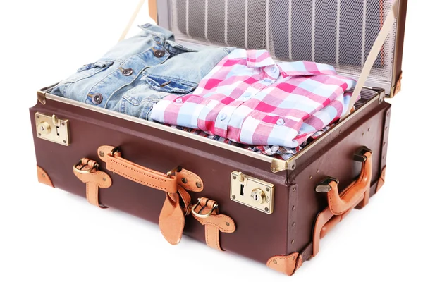 Koffer packen für die Reise — Stockfoto