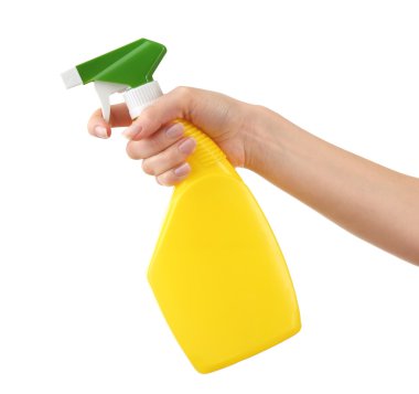 El spreyi üzerinde beyaz izole