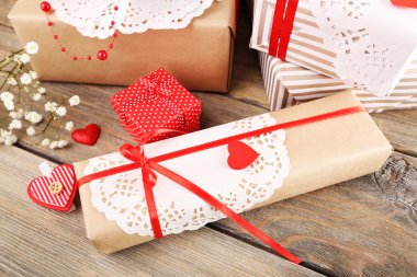 Sevgililer günü el yapımı hediyeler yakın çekim