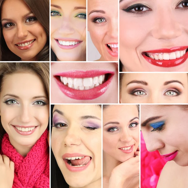 People smiles collage — Stock Photo, Image