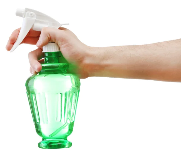 Male hand with sprayer — Stock Photo, Image