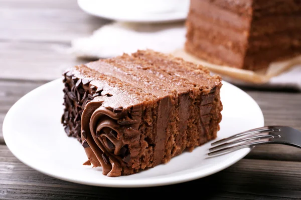 Leckere Stücke Schokoladenkuchen — Stockfoto