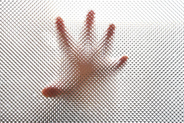 Silhouette della mano, da vicino — Foto Stock