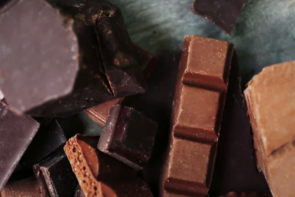 Set of chocolate, closeup — Stock Photo, Image