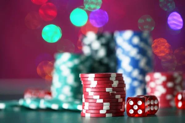 Game chips for poker — Stock Photo, Image