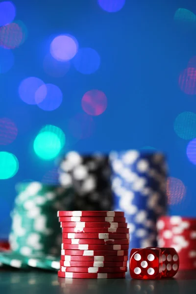 Game chips for poker — Stock Photo, Image