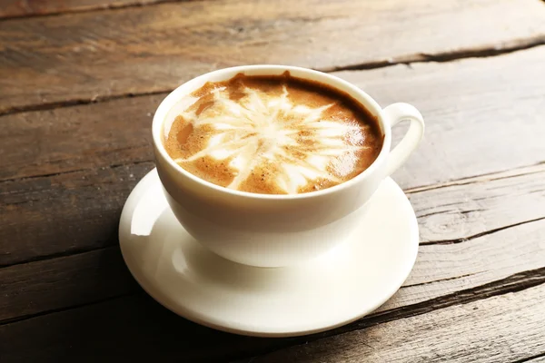 Kopje koffie latte kunst — Stockfoto