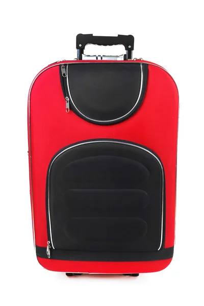 Red travel suitcase — Stock Photo, Image