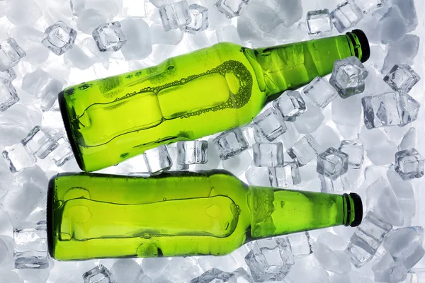 Glass bottles of beer — Stock Photo, Image