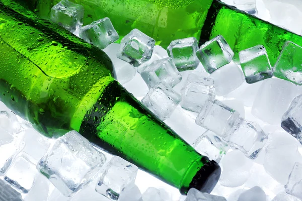 Glass bottles of beer — Stock Photo, Image