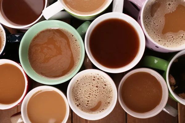 Cups of cappuccino, closeup — Stock Photo, Image