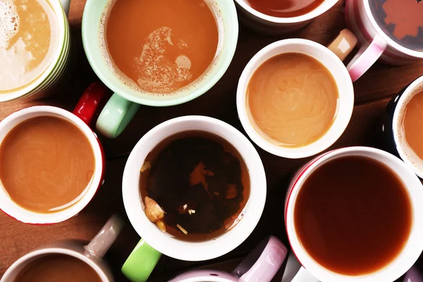 Copos de cappuccino, close-up — Fotografia de Stock