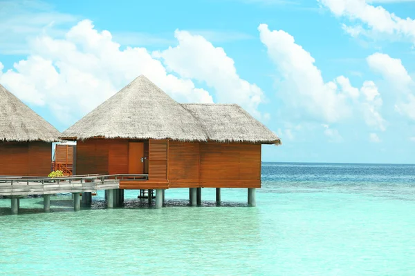 Water villas over blue ocean — Stock Photo, Image