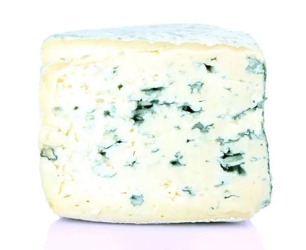 Blauwe kaas geïsoleerd op wit — Stockfoto
