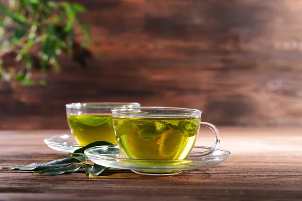 Cups of green tea — Stock Photo, Image