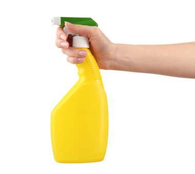 El spreyi üzerinde beyaz izole