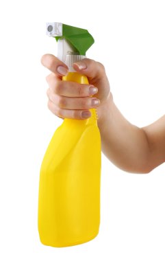 El spreyi üzerinde beyaz izole