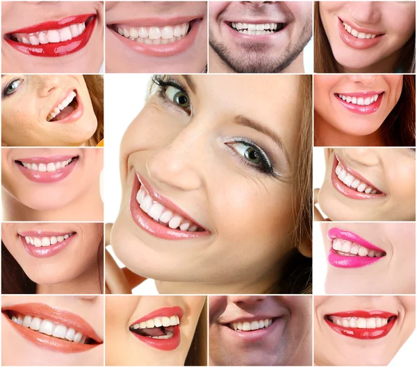 People Smiles Photo Collage — Stock Photo, Image