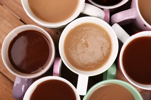 Cups of cappuccino, closeup — Stock Photo, Image