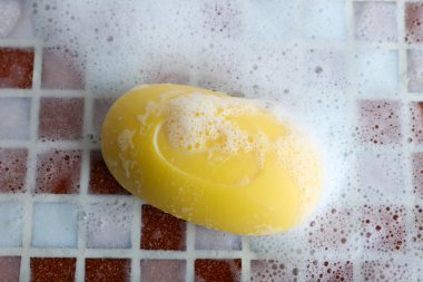 Sabun kabarcık mozaik tarih ile arka plan karoları