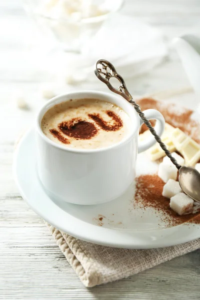 Kopje koffie latte art — Stockfoto