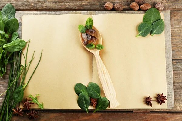 Rezeptbuch öffnen — Stockfoto