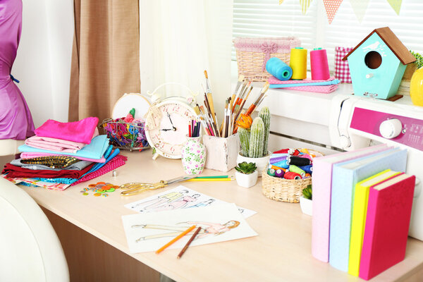 Beautiful comfortable seamstress workplace
