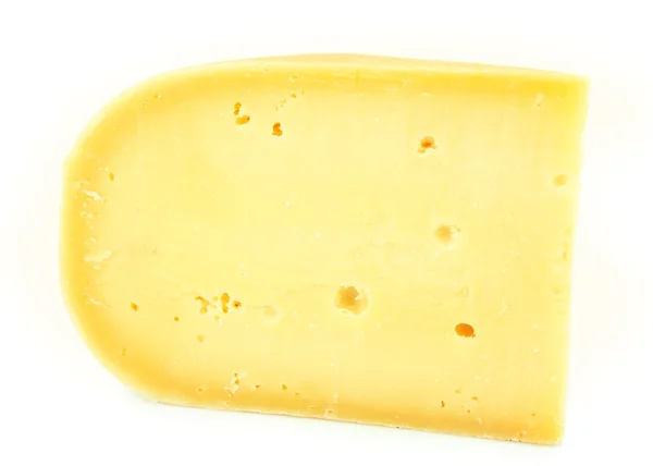 Kousek sýra izolovaný na bílém — Stock fotografie