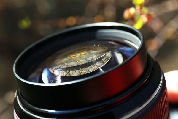 Lente de câmera, close-up — Fotografia de Stock