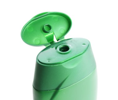 Açık kozmetik şişe üzerinde beyaz izole